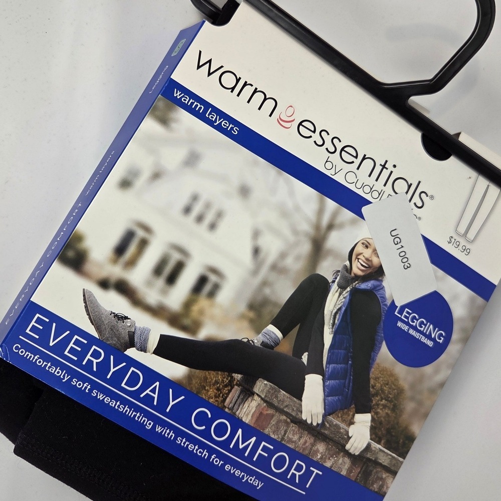 Cuddl Duds Warm Essentials Black Thermal Base Layer Leggings Small NIB